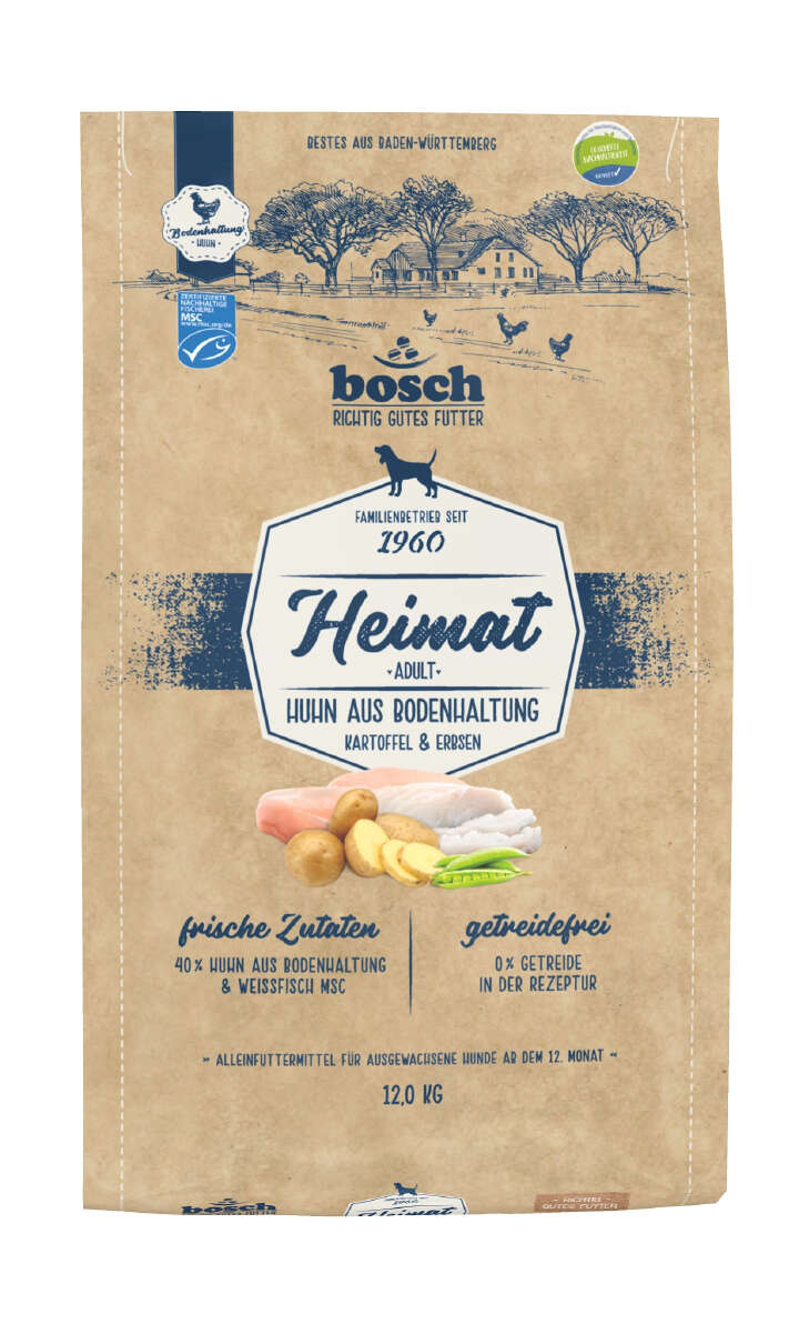 bosch Hunde-Trockenfutter Heimat Adult Huhn Bodenhaltung